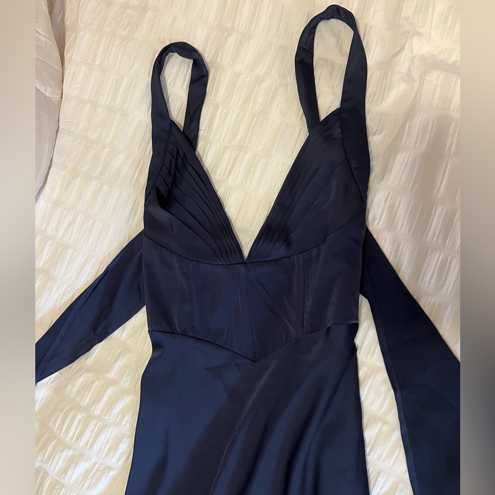 Navy blue formal dress, never worn